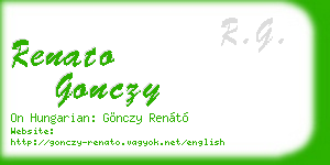 renato gonczy business card