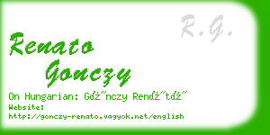 renato gonczy business card